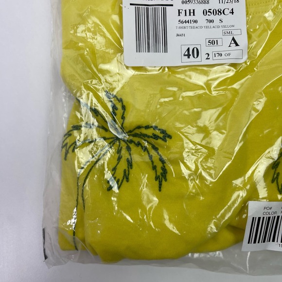 Madewell — Embroidered Palm Tree Radio Boxy Tee Yellow Green T-shirt — Small NEW - Picture 3 of 7